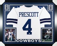 Dak Prescott Autographed Framed Jersey 202//164